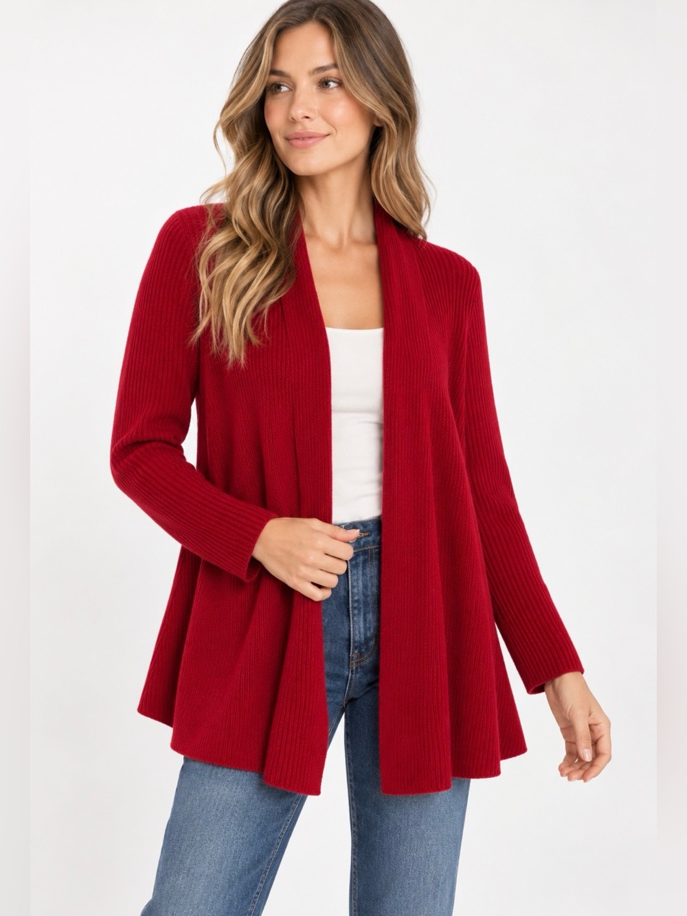 Pure Collection 100% cashmere open front cardigan